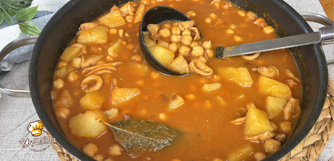 garbanzos con calamares