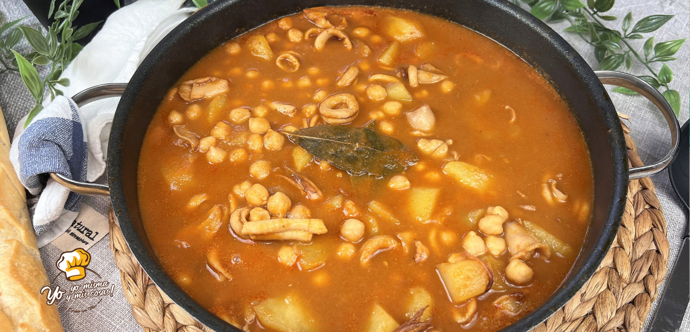 garbanzos con calamares