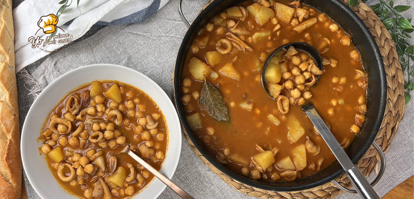 garbanzos con calamares