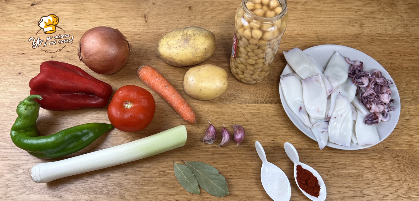 garbanzos con calamares