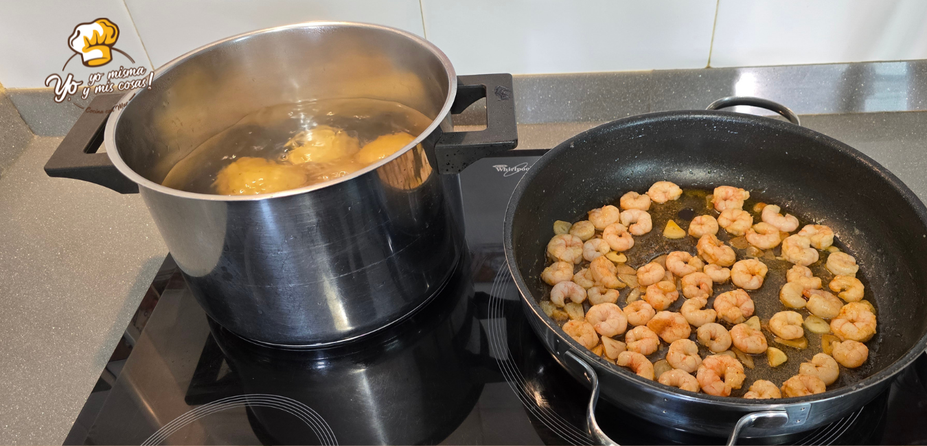 Receta de merluza con gambas