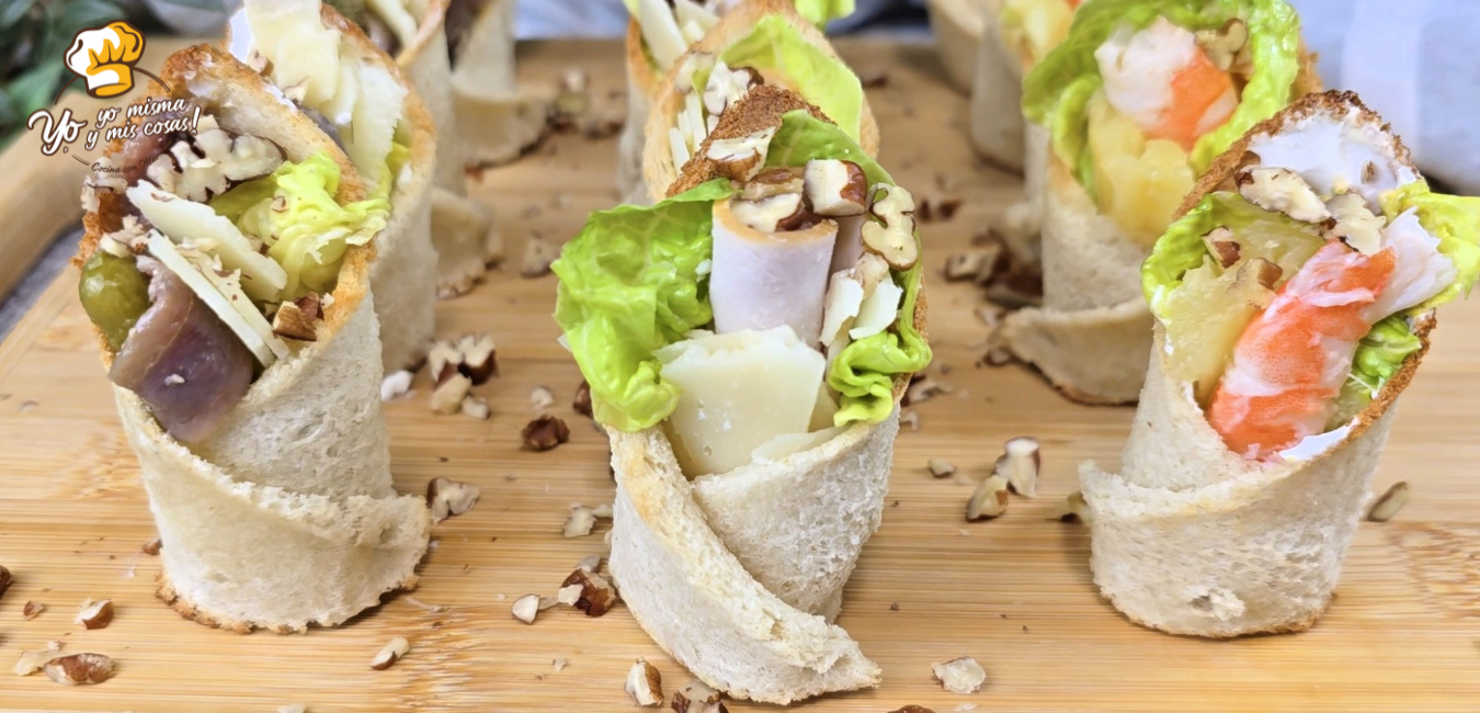 Aperitivos fáciles con pan de molde 