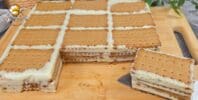 tarta de galletas con sabor arroz con leche